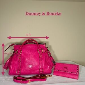 Dooney & Bourke - Large Handbag w/ Wallet Set (Hot Pink)